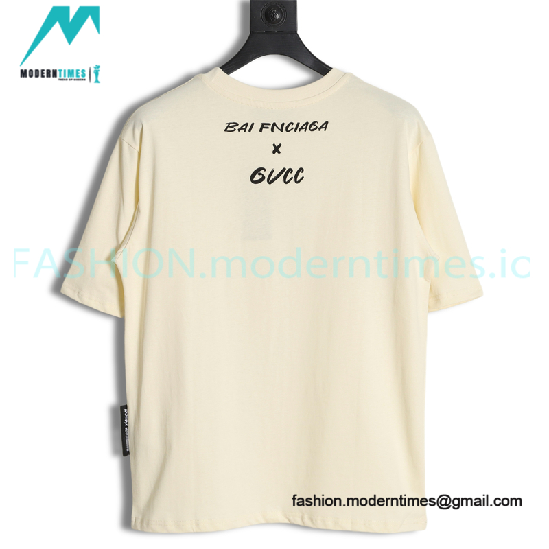 Gucci - Balenciaga Double G-B Print Short Sleeve T-shirt Gucci - Balenciaga Double G-B Print Short Sleeve T-shirt